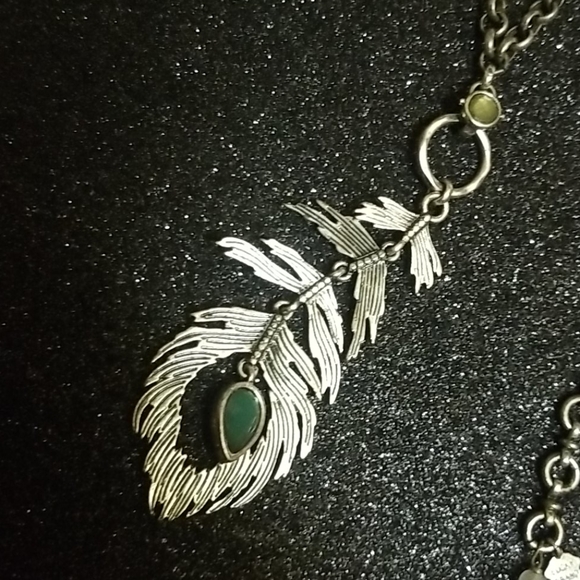 Lucky Brand Feather Necklace Boho - Picture 4 of 4